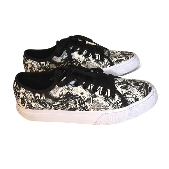 DC x Unisex Marvel Deadpool Manual Skater Shoes Men's Size 7.5 Women's size 9 - Picture 6 of 14